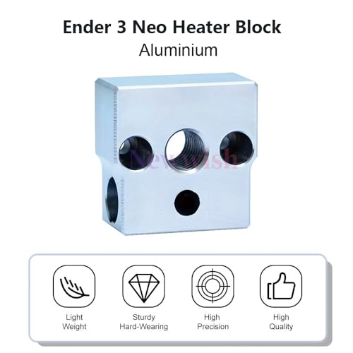 Ender 3 Neo Heater Block,Ender 3 V2 Neo Aluminium Heating Block Upgrade with Silicone Socks for Ender 3 Neo,Ender 3 V2 Neo,Ender 3 Max Neo 3D Printer Hotend.(2PCS)