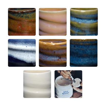 Penguin Pottery - Specialty Series Variety Set #1 - Mid Fire Cones 5 & 6 - Includes 8 4oz Jars - color: Specialty Series Set #1 (Mid Fire)
