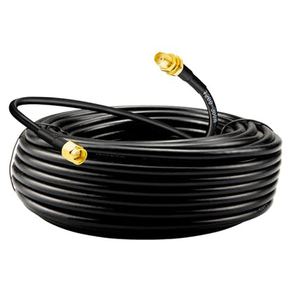 65.5ft Upgraded SMA Cable BMR200 SMA Male to SMA Female Connector RF Coaxial Cable SMA WiFi Extension Cable Low-Loss for 3G 4G LTE Router WiFi Antenna ADS-B GPS - size: 65.6ft