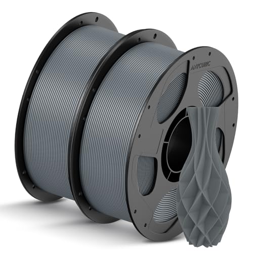 ANYCUBIC 3D Printer Filament PLA Bundle 2KG, Texture Grey - color: 2*1kg Pla Texture Grey