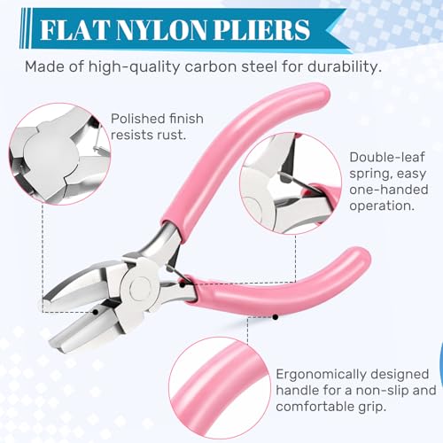 Mudder 2 Pcs Jewelry Making Tool 6 in 1 Bail Making Plier,Blue and Pink - color: Blue and Pink