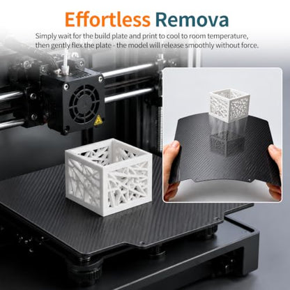Build Plate for ELEGOO Centauri Carbon Build Plate 260x271mm, Dual-Sided PET PEI Magnetic Spring Steel Bed CC/CC2 Plate, High-Temp Resistant Printing Surface for ELEGOO CC/CC2 3D Printer - size: 260x271