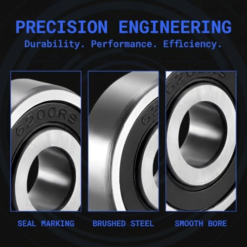 10 PCS 6202-2RS Deep-Groove Ball Bearings, 15x35x11mm-Double Seal Bearings - size: 6202-2RS-10PCS