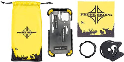Phone Skope Complete Digiscoping Kit: Ideal Scope Camera for Hunting/Birding/Stargazing - Phone Scope Adapter Kit Includes Phone Scope Mount Case, Eyepiece Adapter, Lens Cloth - Fits Most Smartphones - color: Compatible with iPhone 12, size: Swarovski ATX