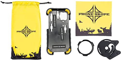 Phone Skope Complete Digiscoping Kit: Ideal Scope Camera for Hunting/Birding/Stargazing - Phone Scope Adapter Kit Includes Phone Scope Mount Case, Eyepiece Adapter, Lens Cloth - Fits Most Smartphones - color: Compatible with iPhone 12 PRO, size: Swarovski
