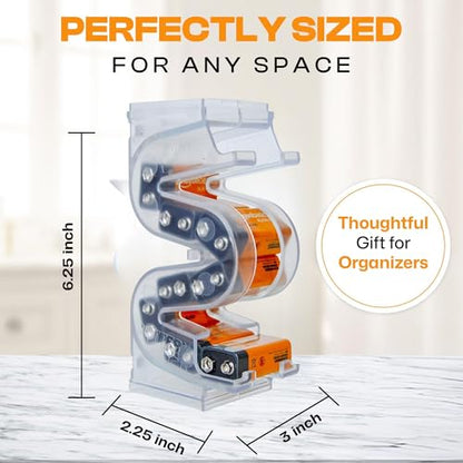Battery Ladder Case - Battery Organizer & Dispenser (9V, 2-Pack) - color: 2 - Pack, size: 9V