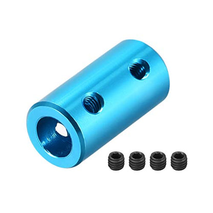 6mm to 6mm Bore Rigid Coupling Set Screw L20XD10 Aluminum Alloy,Shaft Coupler Connector,Motor Accessories,Light Blue