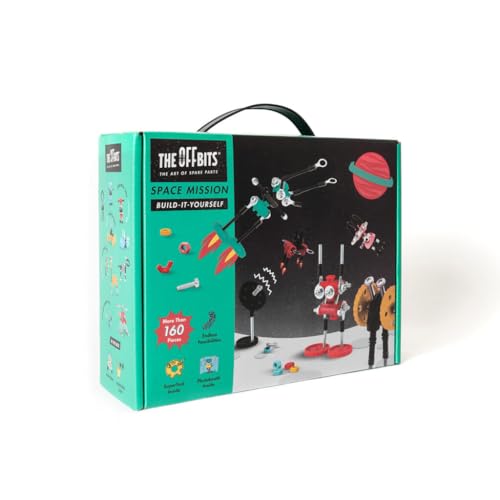 The Off Bits Space Mission Educational Build Your Own Robot Toy, Stem Building Toys for Boys and Girls, Valentine Birthday Gift for Kids Montessori Play Kit, Steam Toys for Kids Ages 6 7 8 9+ - style: Space Mission