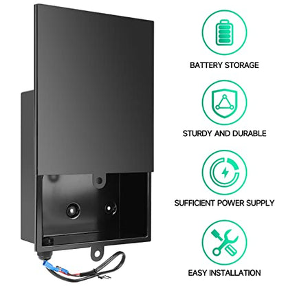 Briidea Battery Box Apply to Deer Feeders, Door Openers or Vehicular Swing Gates, Durable and Weatherproof - style: 12V