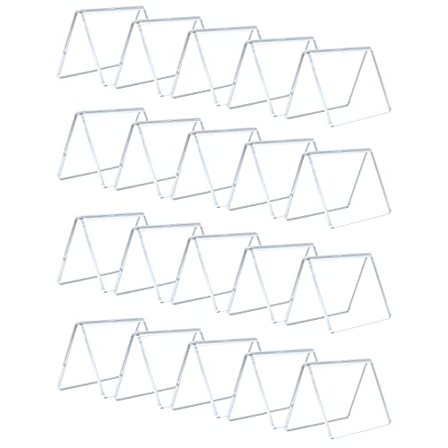 AITEE 20 Pack Acrylic Mini Chalkboard Signs Clear Tabletop Signs V-Shaped - style: V-Clear 20