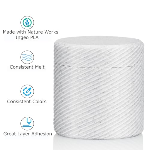 Inland PLA Basics Filament 1.75mm, 1kg Spool – Dimensional Accuracy ±0.02mm, Neatly Wound, Fits Most FDM 3D Printers (Marble, 1 Pack) - color: 1kg Marble