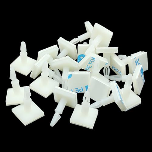 White Sticky PCB Spacers, 25 Pcs, 10.8mm/0.43" Height - size: 10.8mm/0.43"