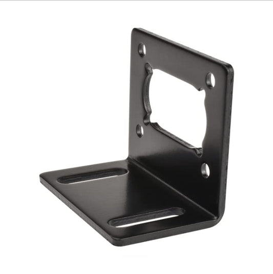 Black 31ZY Motor Mounting Bracket with Screws, Alloy Steel L-Shape Fixed Seat, DC Worm Geared Motor Holder - size: 31ZY