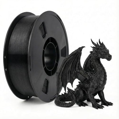 Matte PLA + 3D Printer Filament,PLA Filament 1.75mm, Neatly Wound 3D Printing Filament 1.75mm, Dimensional Accuracy +/- 0.02 mm, Fit Most FDM 3D Printers, 1kg Spool (2.2lbs),Black - color: Black