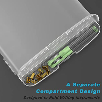 Rimilak Clipboard Storage, 8.5 x 11 High Capacity Clip Board, Translucen - color: Translucen