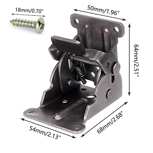 TopDirect 8 Pack Locking Hinge for Folding Table Brackets (Black) - color: Black, size: 8 Pack