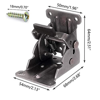 TopDirect 8 Pack Locking Hinge for Folding Table Brackets (Black) - color: Black, size: 8 Pack