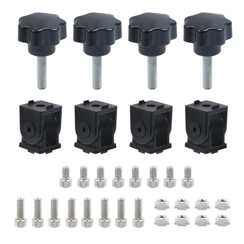 Oedema 4 Sets 2020 Aluminum Extrusion Profile Connector, Black - style: Style D-Black