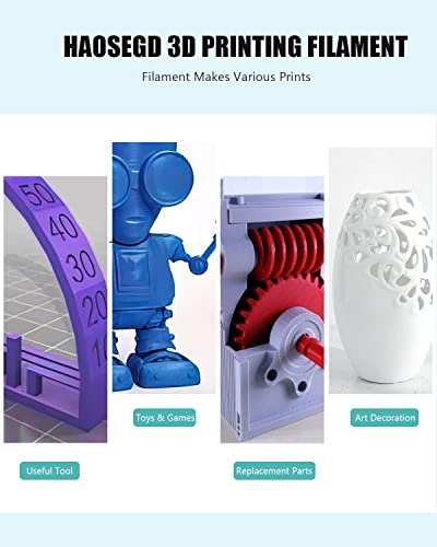 3D Printer Filament PLA 1.75mm 5 Color Bundle Print Filament - color: White+ Black+ Light Green+ Orange+ Pink
