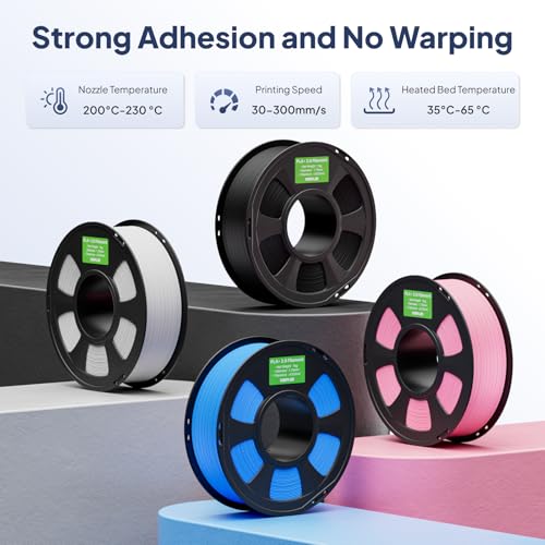 PLA+ 2.0 Filament 1.75mm 3D Printer Filament, Black 1KG - color: 1kg*black