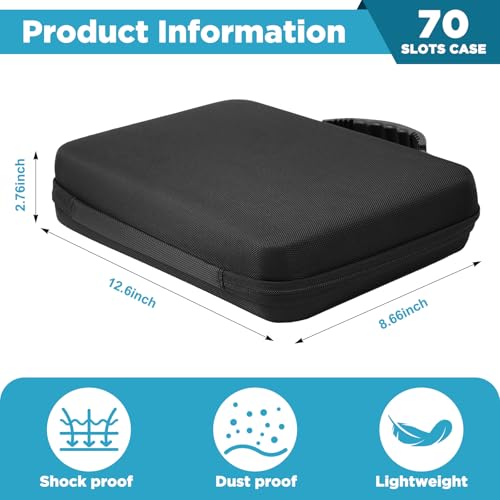 Teenyyou 70 Slots Peptide Case for Fridge Fits Standard 10ml Vials - color: Black, size: 70 Slots, style: Solid