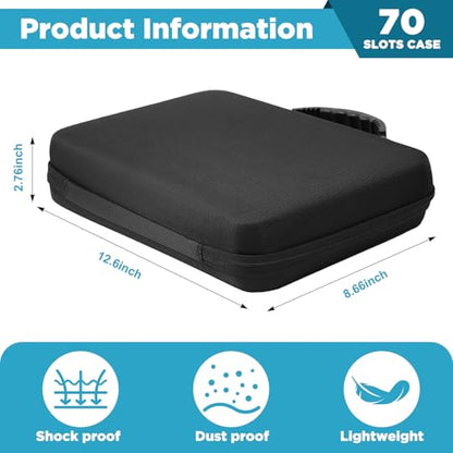 Teenyyou 70 Slots Peptide Case for Fridge Fits Standard 10ml Vials - color: Black, size: 70 Slots, style: Solid