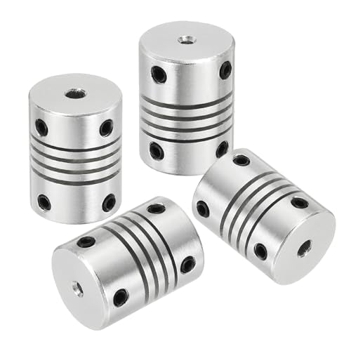 uxcell 4Pcs Flexible Couplings 2mm to 3mm Aluminum Alloy Joint Connector - size: 2mm to 3mm, style: D15 x L20mm