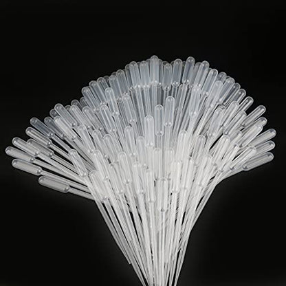 G2PLUS 100PCS 5ml Transfer Pipettes, Plastic Graduated Pipettes, Calibrated Disposable Dropper for Liquid, Essential Oils, Science Laboratory, Experiment, Make up Tool - size: 5ML