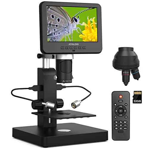JL246PS 3 Lens 4000X HDMI Digital Microscope with 7'' IPS Screen
