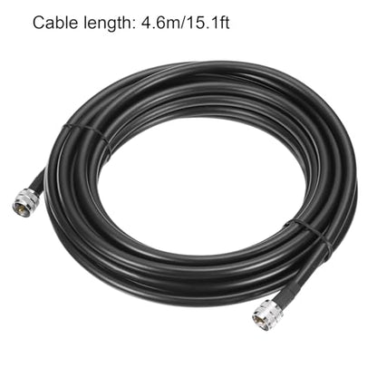 uxcell UHF Male PL-259 to UHF Male PL-259 Low Loss RG213 Coax Jumper Cable 4.6m/15.1ft - size: 15.1 Feet