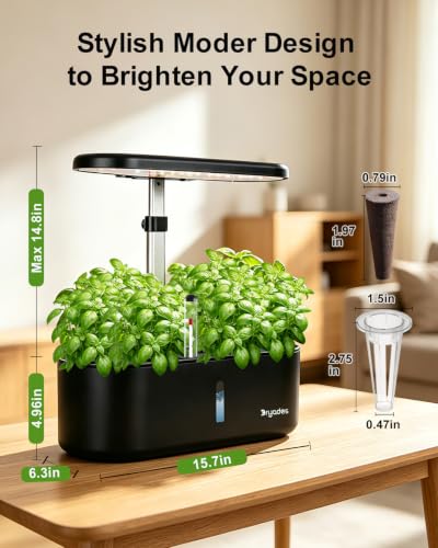 Hydroponics Growing System Indoor Garden: 12 Pods Hydroponic Planter - color: Black