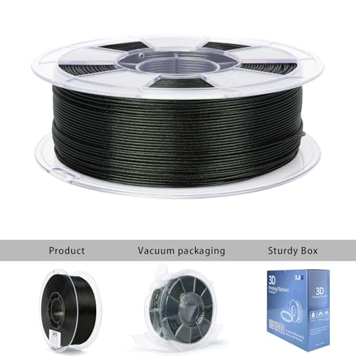 ZIRO Sparkle PLA Filament 1.75mm, Twinkling Effect 1kg, Fairy Green - color: Fairy Green