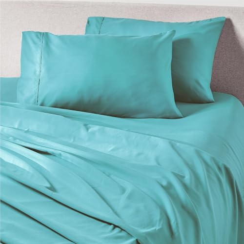 PeachSkinSheets Cooling Bed Sheets for Hot Sleepers (Full, Tiki Turquoise) - color: Tiki Turquoise, size: Full