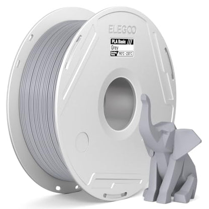 ELEGOO PLA Basic 3D Printer Filament with Reusable Spool Gray 1KG 1.75mm - color: Pla Gray
