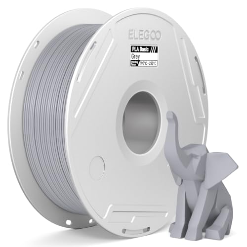 ELEGOO PLA Basic 3D Printer Filament with Reusable Spool Gray 1KG 1.75mm - color: Pla Gray