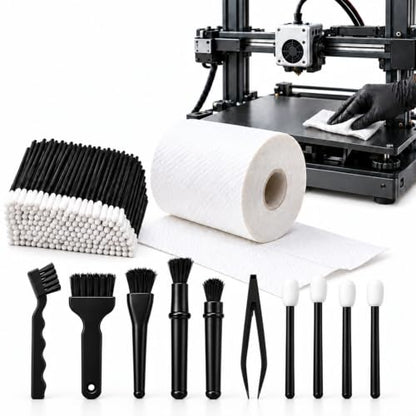 8 Pcs 3D Printer Rails and Screws Cleaning Set Brushes Swabs Wipes