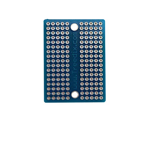 Treedix 9pcs Mini Solderable BreadBoard PCB Prototype Shield Board Double Sided Tinned Gold Plated Holes Compatible with Arduino Kit Raspberry Pi(Mode 4)