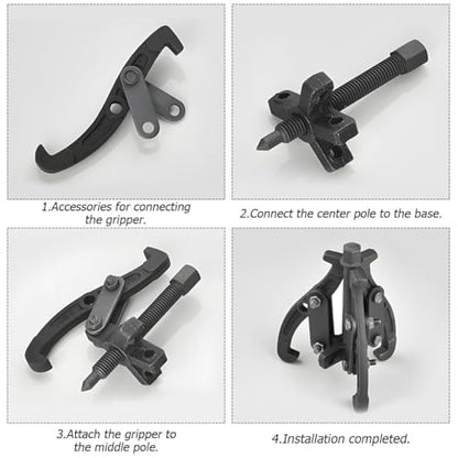 BELOMI 3 Jaw Inner Bearing Puller, Pilot Bearing Gear Puller for Auto with Reversible Jaws, Heavy Duty Gear Extractor Tool for Automotive Wheel, Pulling Kit for Motorcycle Car SUV (10 inch) - size: 10 inch