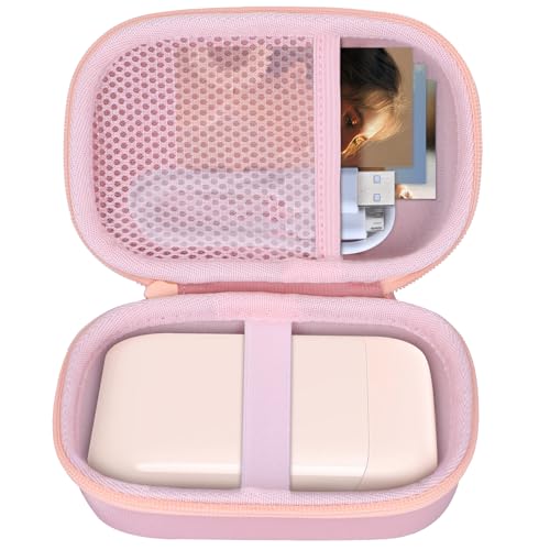 Lebakort Storage Case Compatible with Liene 2x3” Photo Printer Mini Instant Portable Color Mono Photo Printer (Pink Case) - color: Pink Case, size: for Liene 2x3