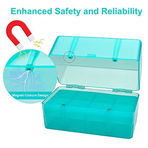 Insulin Vial Storage Box Holder for Fridge, 8 Slots - color: Green