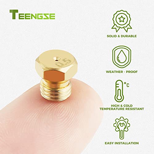 20PCS M6x0.75mm 0.5mm Brass Jet Nozzles for Propane LPG Natural Gas Burners