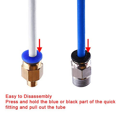 SIQUK 4 Pcs Teflon Tube PTFE Tubing(1 Meter) for 3D Printer 1.75mm Filament