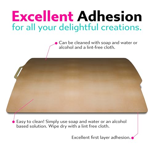 Cookiecad Cookie Sheet - Holographic 3D Printer Build Plate - Double Sided Reflective 3D Printer Bed, Flexible Spring Steel 3D Printer Platform (PEI, 235x235) - size: 235x235, style: PEI