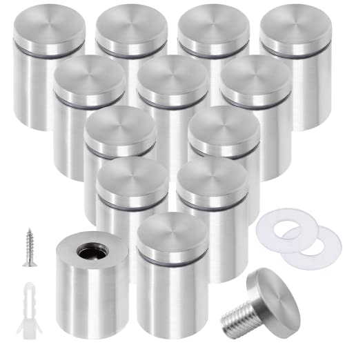 Luomorgo Stainless Steel Standoff Screws, 1" x 1-5/8", Silver, 12 Pcs - color: Silver, 12 Pcs, size: 1" x 1-5/8" / 25 x 40mm