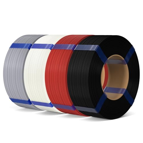 ELEGOO PLA Basic Refill Filament 1.75mm 4KG Black/White/Grey/Red - color: 4*1kg Pla Black,white,gray,red