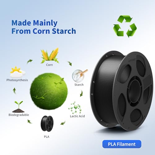 ANYCUBIC 3D Printer Filament PLA Bundle 4KG, Black+White - color: 0.1kg Black