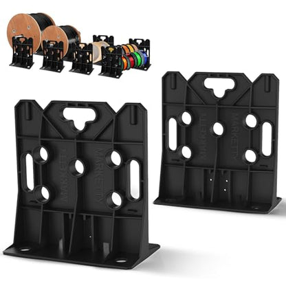 Multi Purpose Wire Dispenser, Cable/Wire Spool Rack, Wire Spool Caddy, Holds Spools Up to 34" In Diameter, Load Capacity 330 LBS, 1 Pair (BLACK) - color: Black