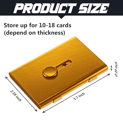 Tatuo 2 Pcs Black Gold Business Card Holder Thumb Drive Stainless Steel - color: Black/Gold