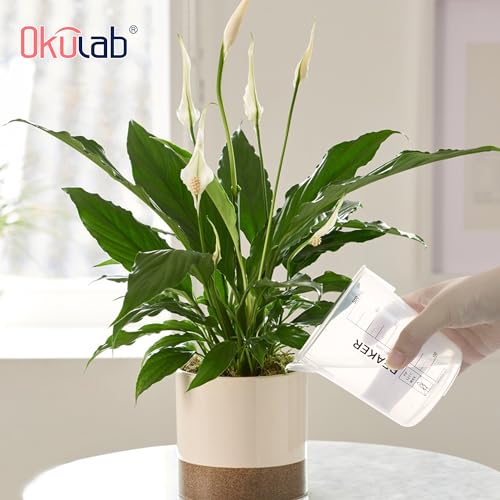 12pcs Plastic Beakers, 12pcs of Vol.30ml Lab Beakers Plastic Measuring Cup, PP Material, with Black Printed Graduation,BKLP25A12