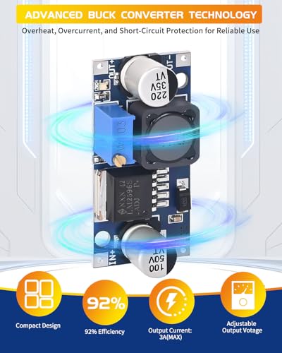 20PCS LM2596 DC to DC Buck Converter 3.0-40V to 1.5-35V DIY Power Supply Step Down Module Adjustable Voltage Regulator Electronic Voltage Stabilizer - style: 20PCS
